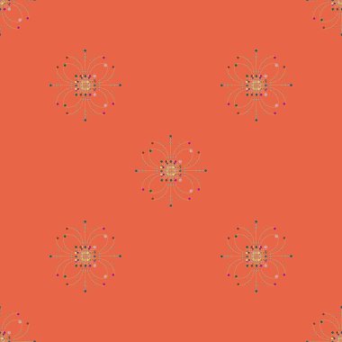 Renkli vintage seamless modeli, vektör çizim 