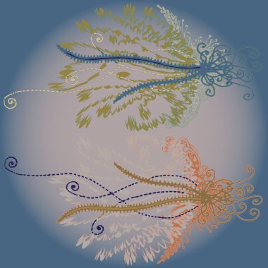 Yeni tasarım çalışmaları için el yapımı doodle ile soyut desen