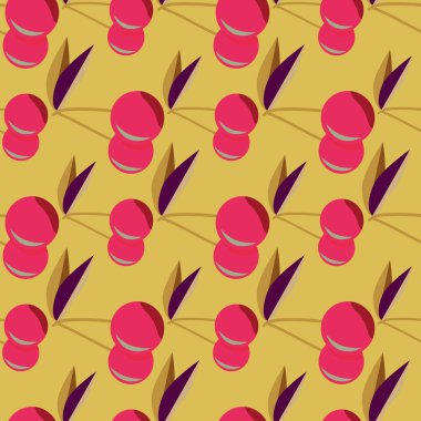 Kiraz için arka plan ile renkli seamless modeli. 