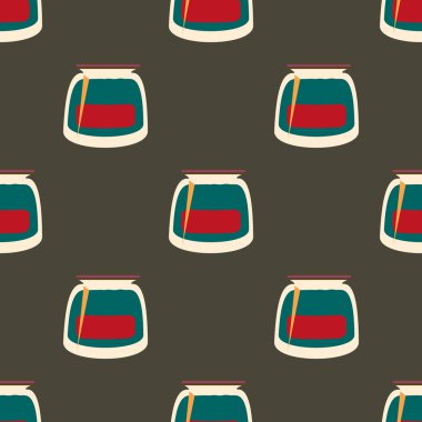 Zentangle arka plan çok renkli kaos seamless modeli örgü