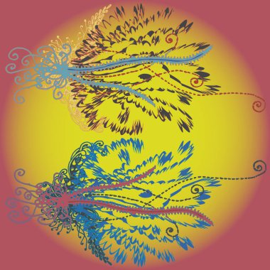 Yeni tasarım çalışmaları için el yapımı doodle ile soyut desen