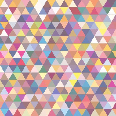 Sorunsuz üçgenler desen. Arka plan ile renkli geometrik şekiller. Vektör