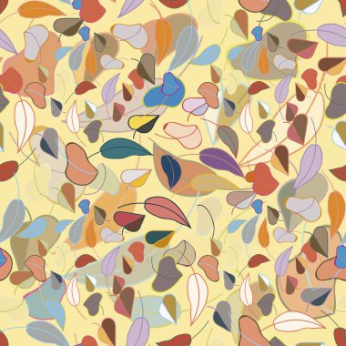 Güzel renk sonbahar yaprak düşmek seamless modeli.