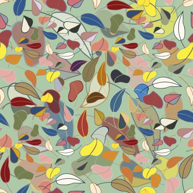 Güzel renk sonbahar yaprak düşmek seamless modeli.