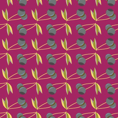 Kiraz, vektör çizim ile vektör seamless modeli 