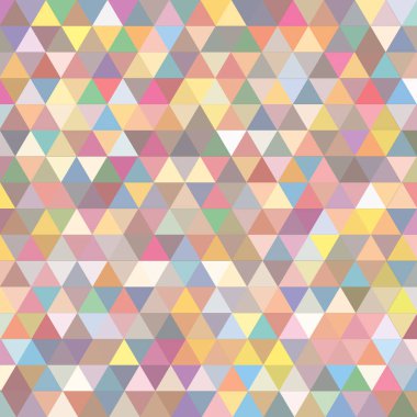 Sorunsuz üçgenler desen. Arka plan ile renkli geometrik şekiller. Vektör