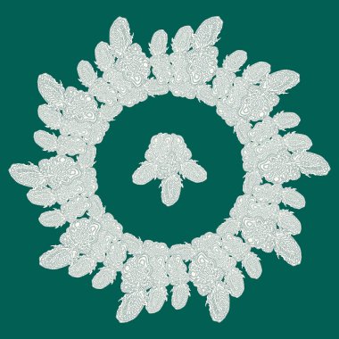 Stil zentangle yeni simetrik mandala doodle ile sanat esin kaynağı oldu. Duvar kağıdı, desen dolgularını, web sayfaları, yüzey dokuları için dekoratif nesne-ebilmek var olmak kullanılmış.