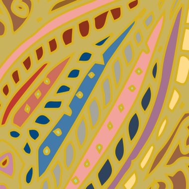 Soyut süs çiçek renkli seamless modeli, vektör çizim