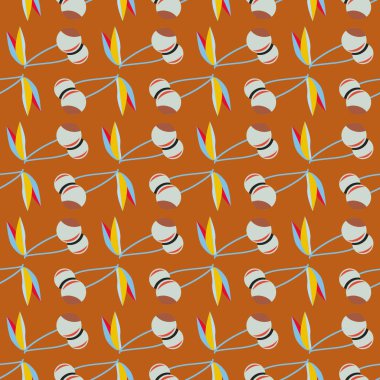 Kiraz, vektör çizim ile vektör seamless modeli 