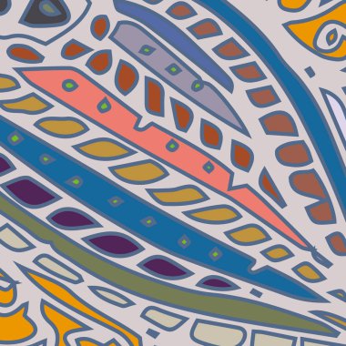 Soyut süs çiçek renkli seamless modeli, vektör çizim