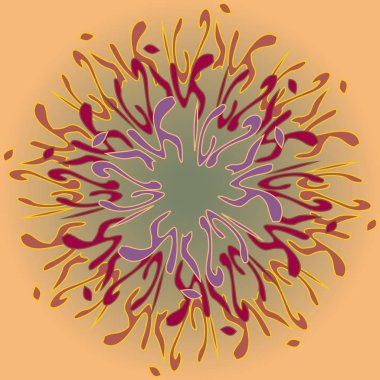 Yeni simetrik soyut mandala. Duvar kağıdı, desen dolgularını, web sayfaları, yüzey dokuları için dekoratif nesne-ebilmek var olmak kullanılmış.