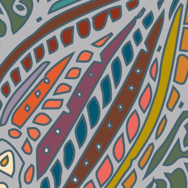 Soyut süs çiçek renkli seamless modeli, vektör çizim