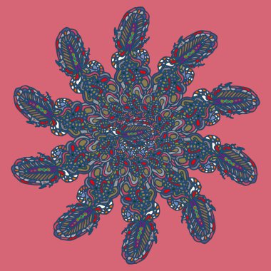 Stil zentangle yeni simetrik mandala doodle ile sanat esin kaynağı oldu. Duvar kağıdı, desen dolgularını, web sayfaları, yüzey dokuları için dekoratif nesne-ebilmek var olmak kullanılmış.