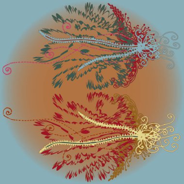 Yeni tasarım çalışmaları için el yapımı doodle ile soyut desen