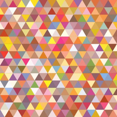 Sorunsuz üçgenler desen. Arka plan ile renkli geometrik şekiller. Vektör