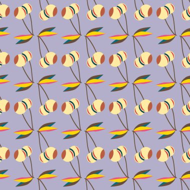 Kiraz, vektör çizim ile vektör seamless modeli 