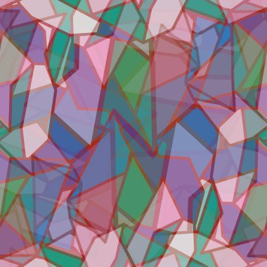 soyut geometrik renkli Dikişsiz desen vektör çizim