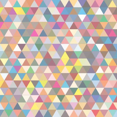 Sorunsuz üçgenler desen. Arka plan ile renkli geometrik şekiller. Vektör