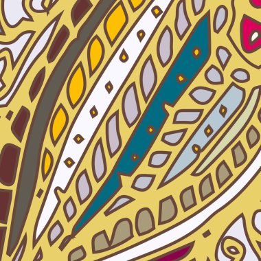 Soyut süs çiçek renkli seamless modeli, vektör çizim