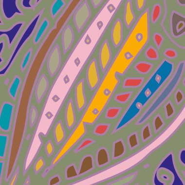 Soyut süs çiçek renkli seamless modeli, vektör çizim