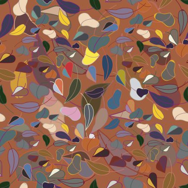 Güzel renk sonbahar yaprak düşmek seamless modeli.