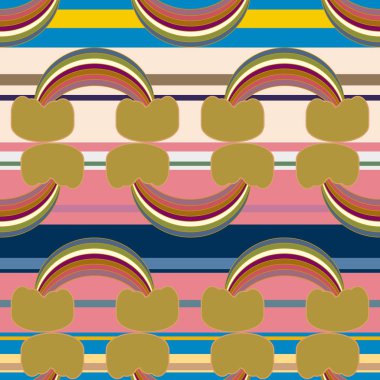 Gökkuşağı seamless modeli. Gökkuşağı Dizayn Tekstil, iç tasarım, keten, vb için. Şirin soyut çocuklar arka plan.