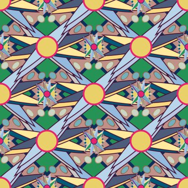 soyut geometrik renkli seamless modeli. vektör çizim