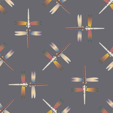 Yusufçuk, vektör çizim ile Dikişsiz soyut desen. Desen kartı, davet, ambalaj kağıdı, tekstil kumaş için 