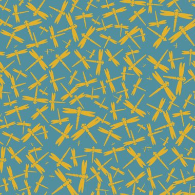 Dekoratif renkli seamless modeli ile şirin yusufçuk