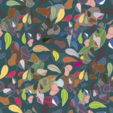 Güzel renk sonbahar yaprak düşmek seamless modeli.