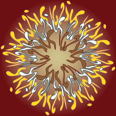 Yeni simetrik soyut mandala. Duvar kağıdı, desen dolgularını, web sayfaları, yüzey dokuları için dekoratif nesne-ebilmek var olmak kullanılmış.