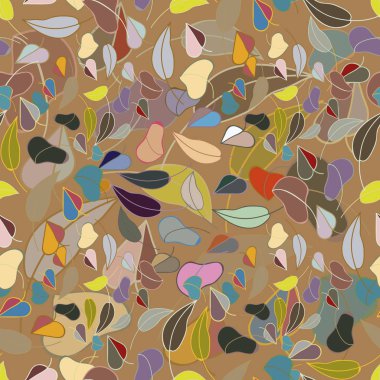 Güzel renk sonbahar yaprak düşmek seamless modeli.