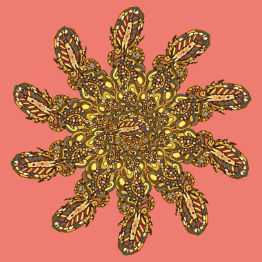 Stil zentangle yeni simetrik mandala doodle ile sanat esin kaynağı oldu. Duvar kağıdı, desen dolgularını, web sayfaları, yüzey dokuları için dekoratif nesne-ebilmek var olmak kullanılmış.