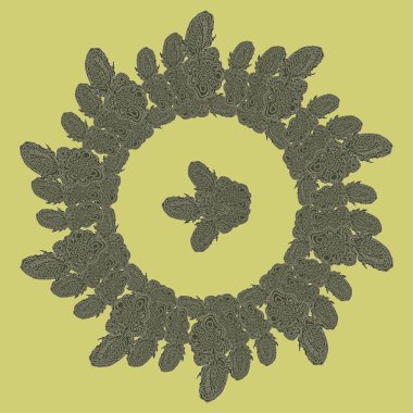 Stil zentangle yeni simetrik mandala doodle ile sanat esin kaynağı oldu. Duvar kağıdı, desen dolgularını, web sayfaları, yüzey dokuları için dekoratif nesne-ebilmek var olmak kullanılmış.