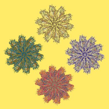 Stil zentangle yeni simetrik mandala doodle ile sanat esin kaynağı oldu. Duvar kağıdı, desen dolgularını, web sayfaları, yüzey dokuları için dekoratif nesne-ebilmek var olmak kullanılmış.