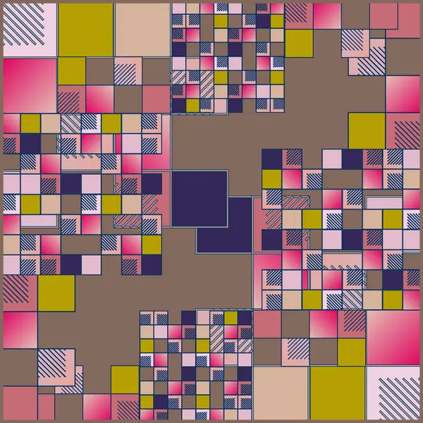 Abstrakt Geometriskt Färgglatt Sömlöst Mönster — Stock vektor