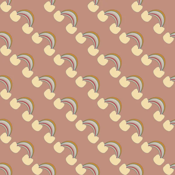 Rainbow Seamless Pattern Rainbows Design Textile Interior Design Linen Etc — стоковый вектор