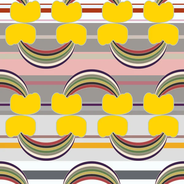 Regenboog Naadloze Patroon Regenbogen Ontwerp Voor Textiel Interieur Design Beddengoed — Stockvector