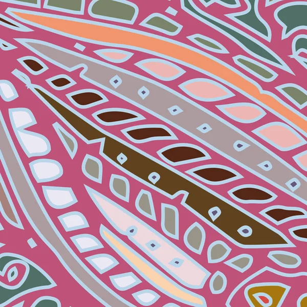 Soyut süs çiçek renkli seamless modeli, vektör çizim