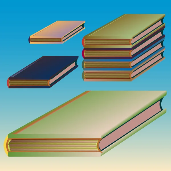 Renkli Notebook yığınları. Vektör çizim