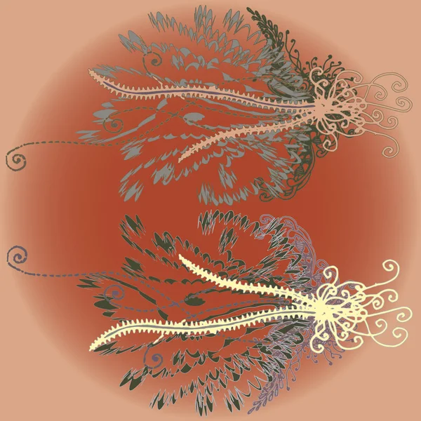 Yeni tasarım çalışmaları için el yapımı doodle ile soyut desen