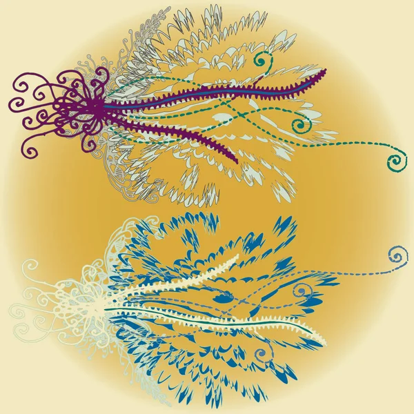 Yeni tasarım çalışmaları için el yapımı doodle ile soyut desen