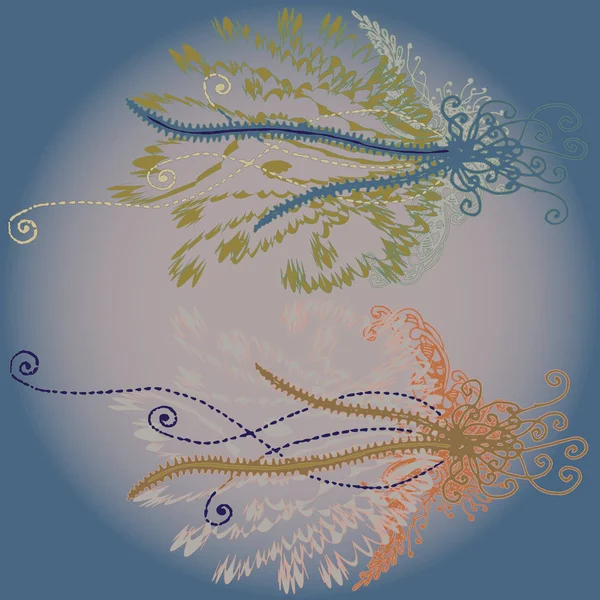 Yeni tasarım çalışmaları için el yapımı doodle ile soyut desen