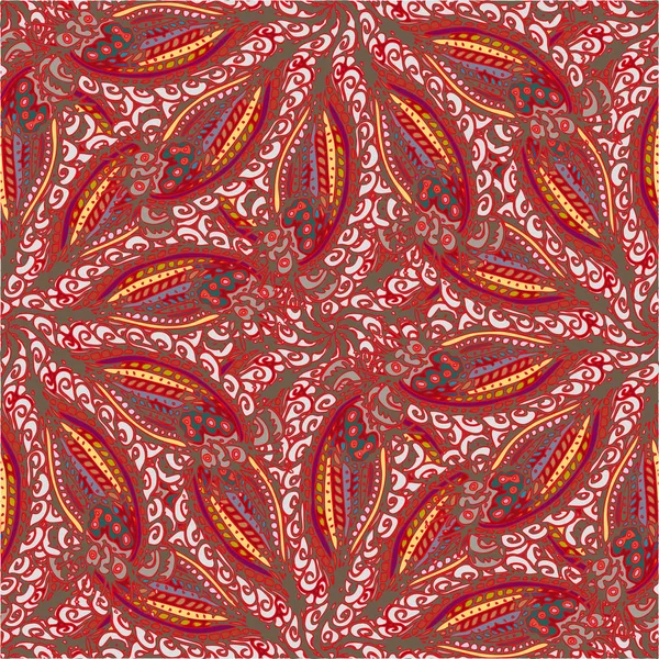 Tissu Abstrait Motif Floral Coloré Sans Couture Illustration Vectorielle — Image vectorielle