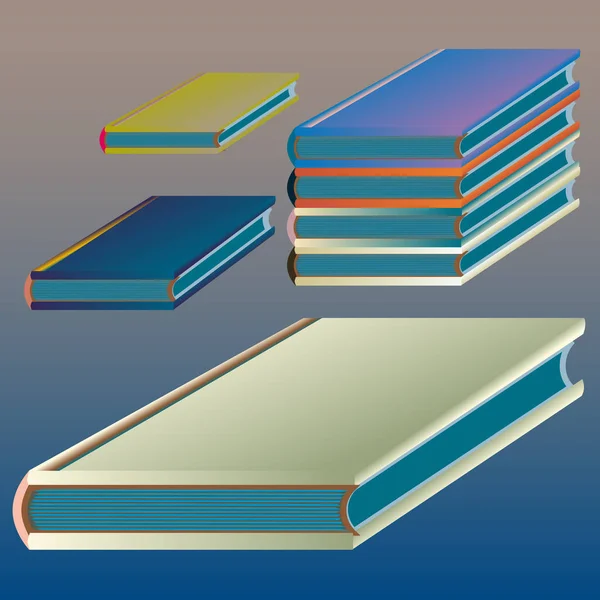 Renkli Notebook Yığınları Vektör Çizim — Stok Vektör