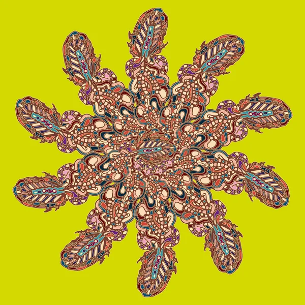 Stil zentangle yeni simetrik mandala doodle ile sanat esin kaynağı oldu. Duvar kağıdı, desen dolgularını, web sayfaları, yüzey dokuları için dekoratif nesne-ebilmek var olmak kullanılmış.