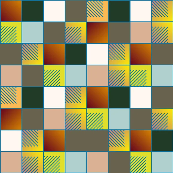 Abstrakte Geometrische Farbenfrohe Nahtlose Muster Vektorillustration — Stockvektor