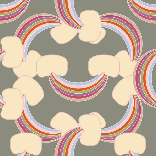 Rainbow seamless pattern. Rainbows design for textile, interior design, linens, etc. Cute abstract kids background.