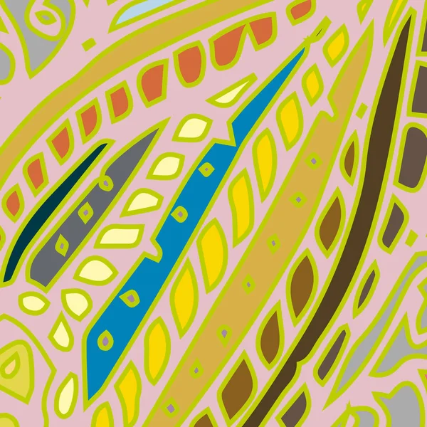 Soyut süs çiçek renkli seamless modeli, vektör çizim