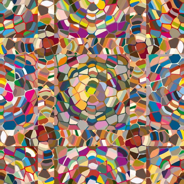 Patrón Sin Costura Mosaico Colorido Abstracto — Vector de stock